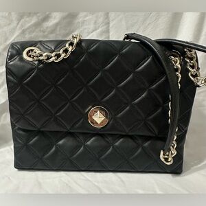 Elegant Black Quilted Chain Bag